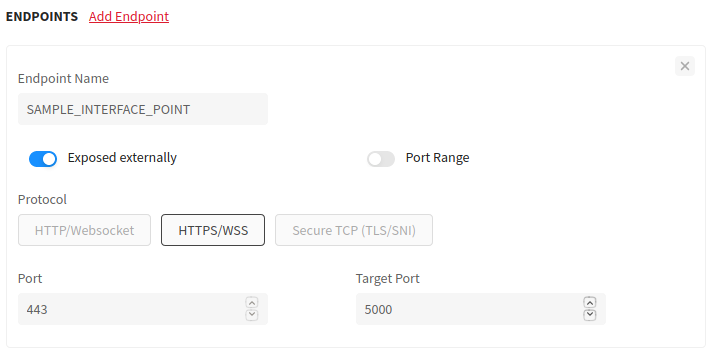 Example network endpoint