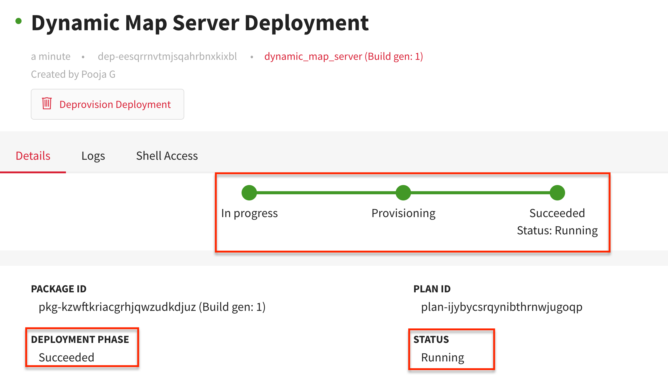 Dynamic Map Server Deployment